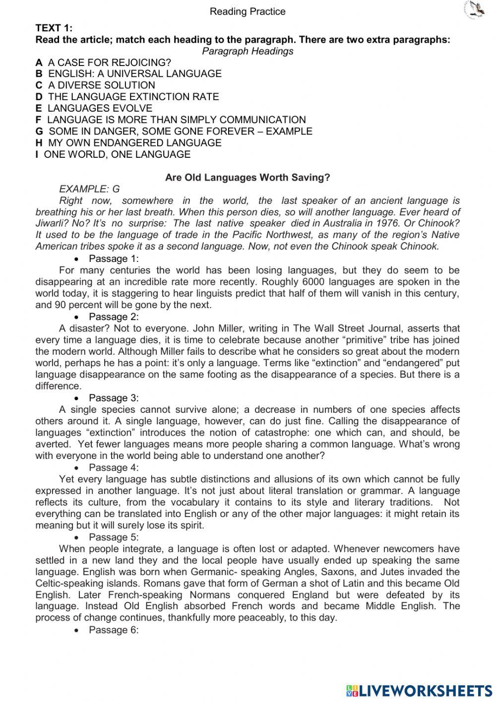 Reading Practice part 3