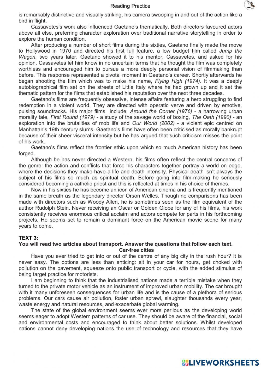 Reading Practice part 3