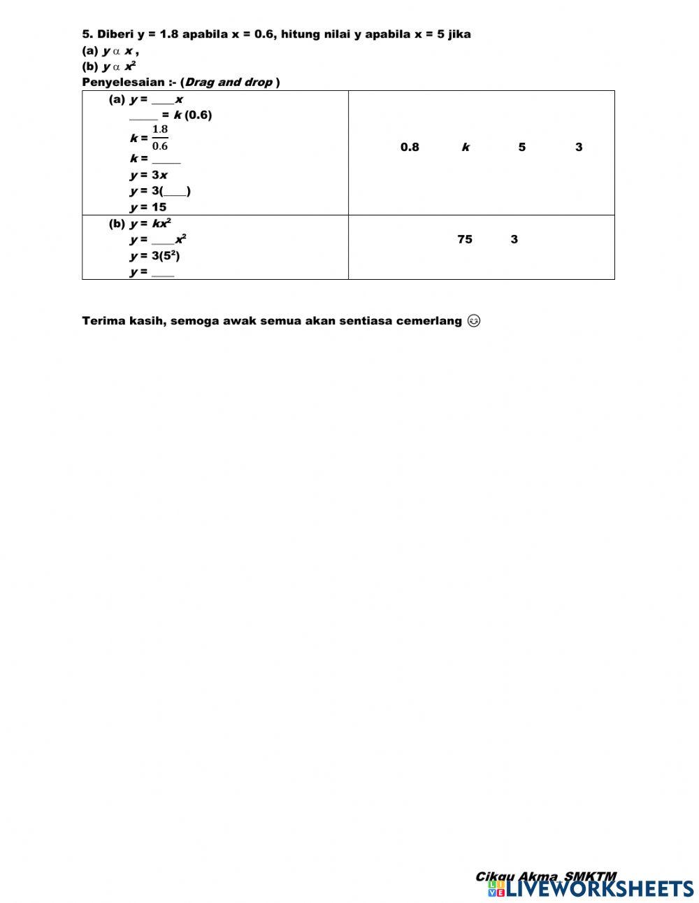 Buku Teks Bab 1 Ubahan Latih Kendiri 1.1b (1-5)