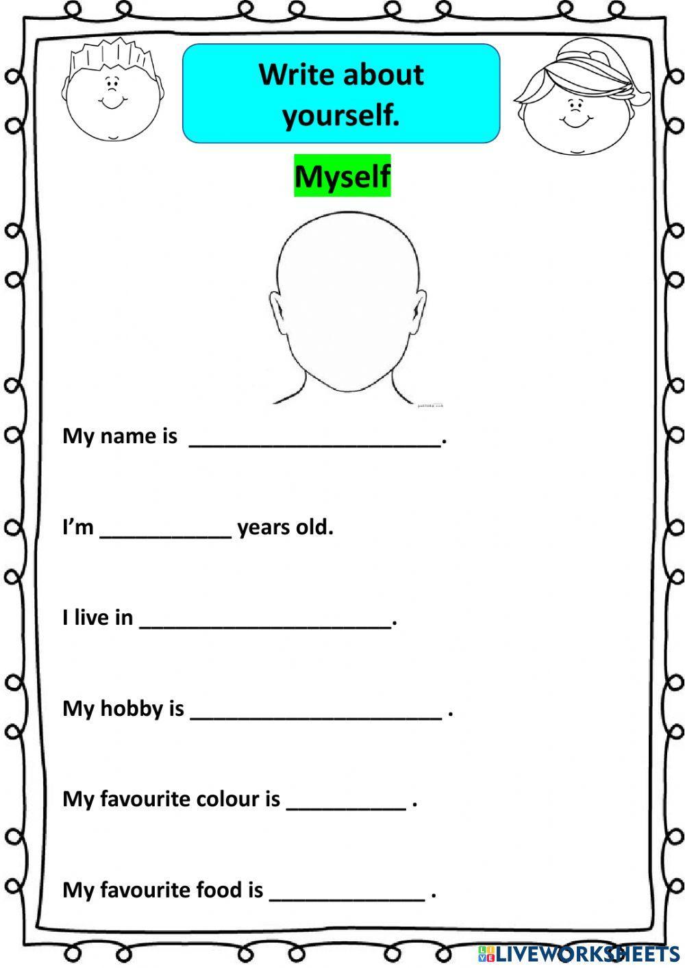 English Year 2 Lesson 1 (Write about your self)