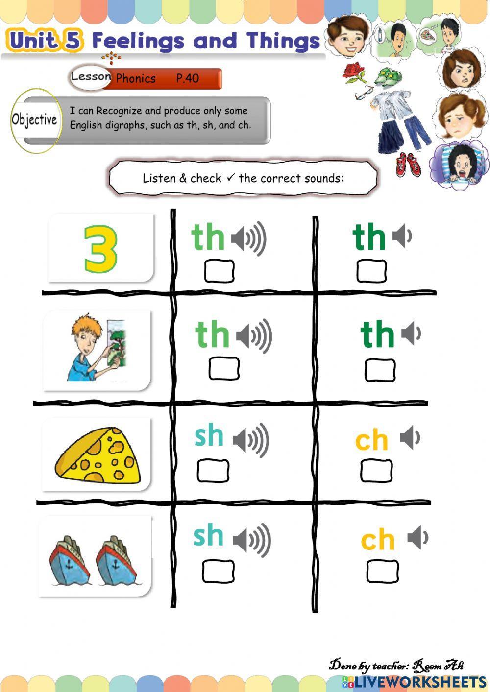 We Can2 U5 L4 I can Recognize and produce only some English digraphs, such as th, sh, and ch.