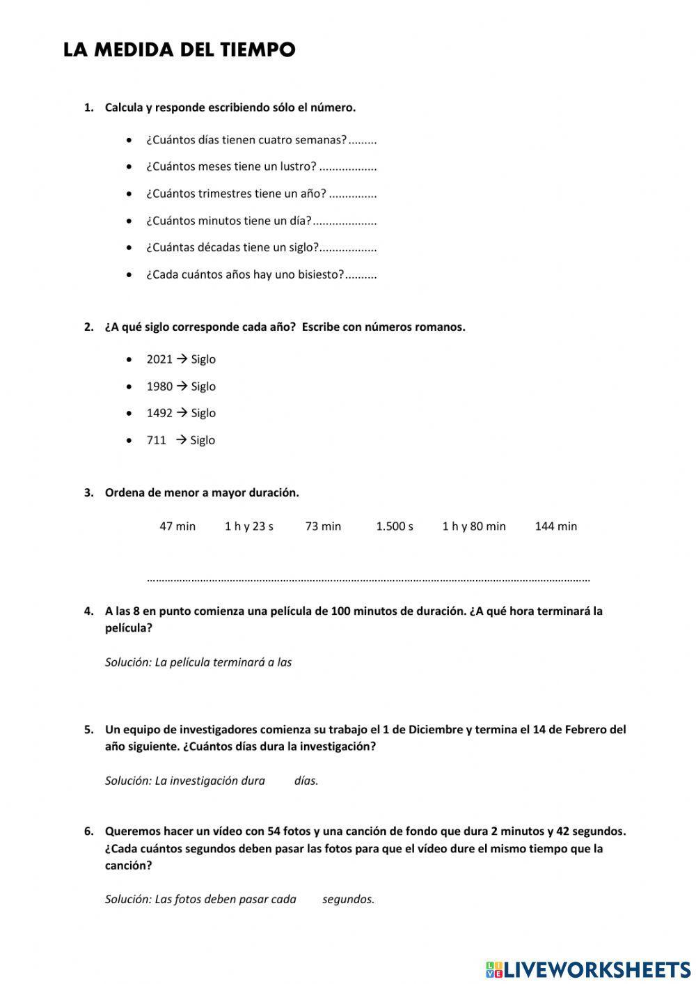 Medida del tiempo y de la información