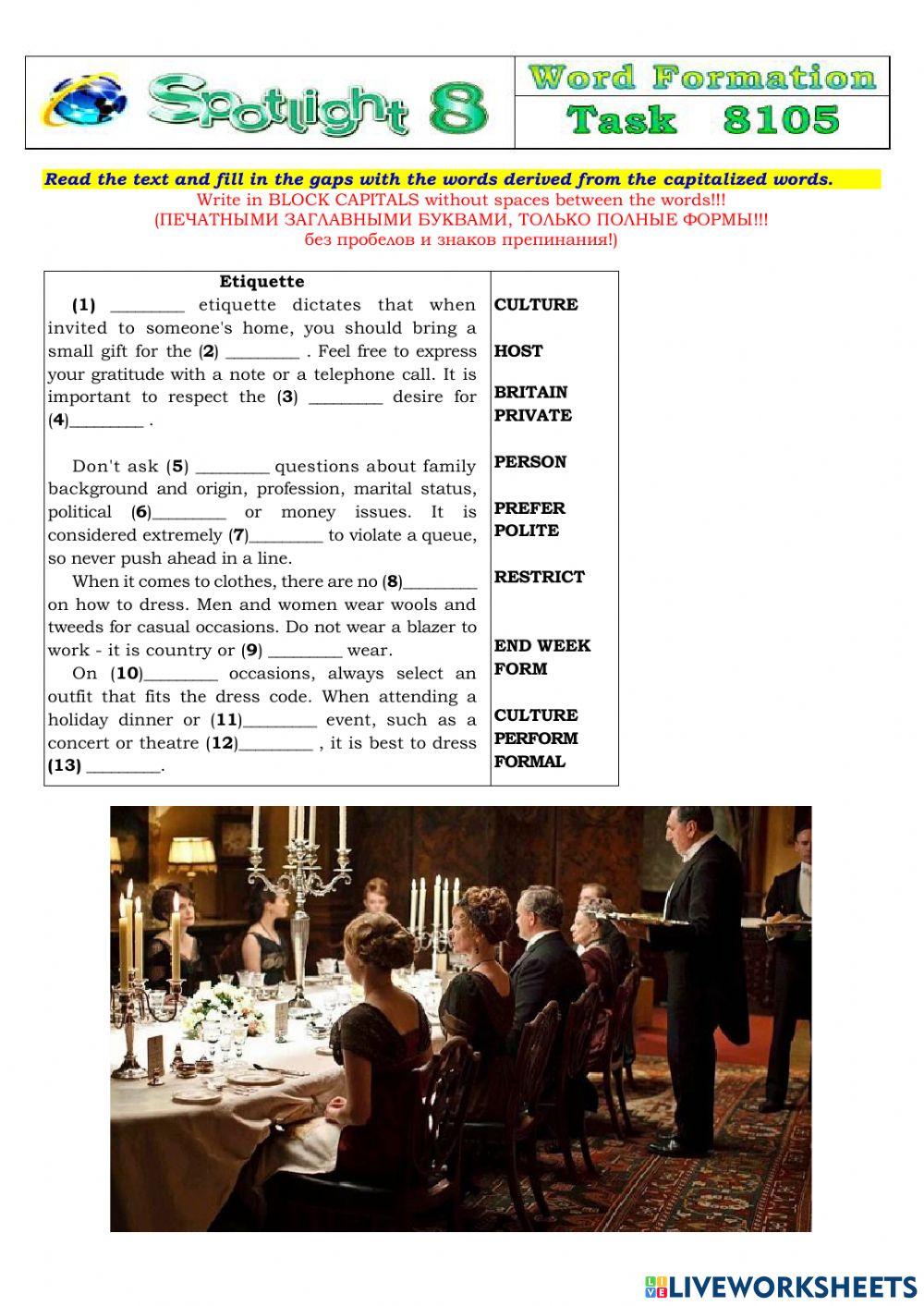 Spotlight 8 Task 8105