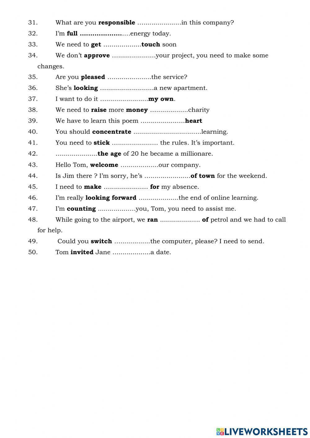 Prepositional phrases pp