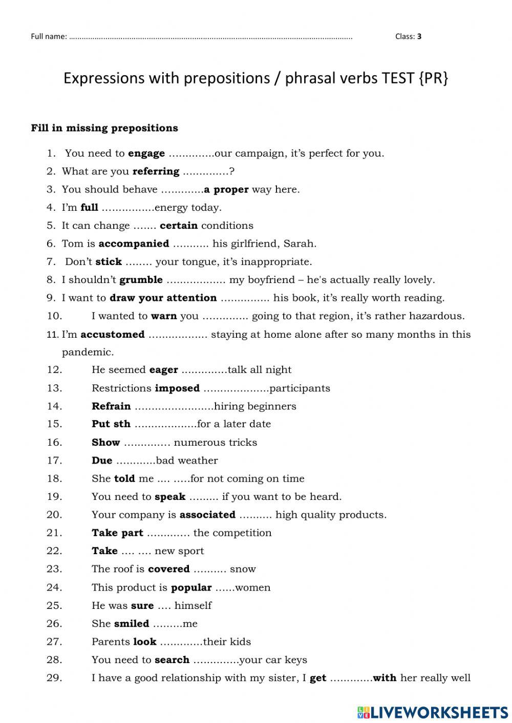 Prepositional phrases pr