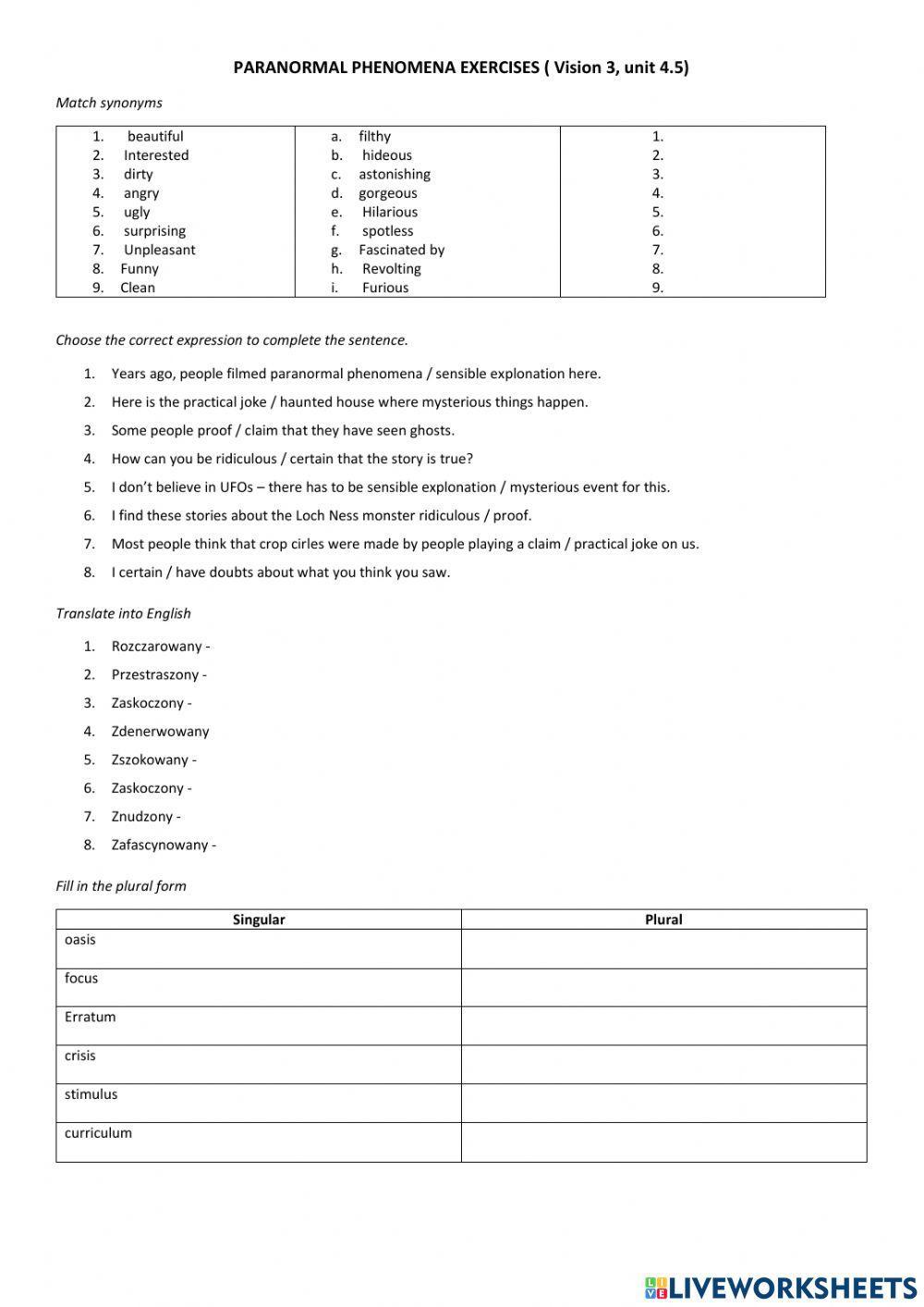 Paranormal phenomena