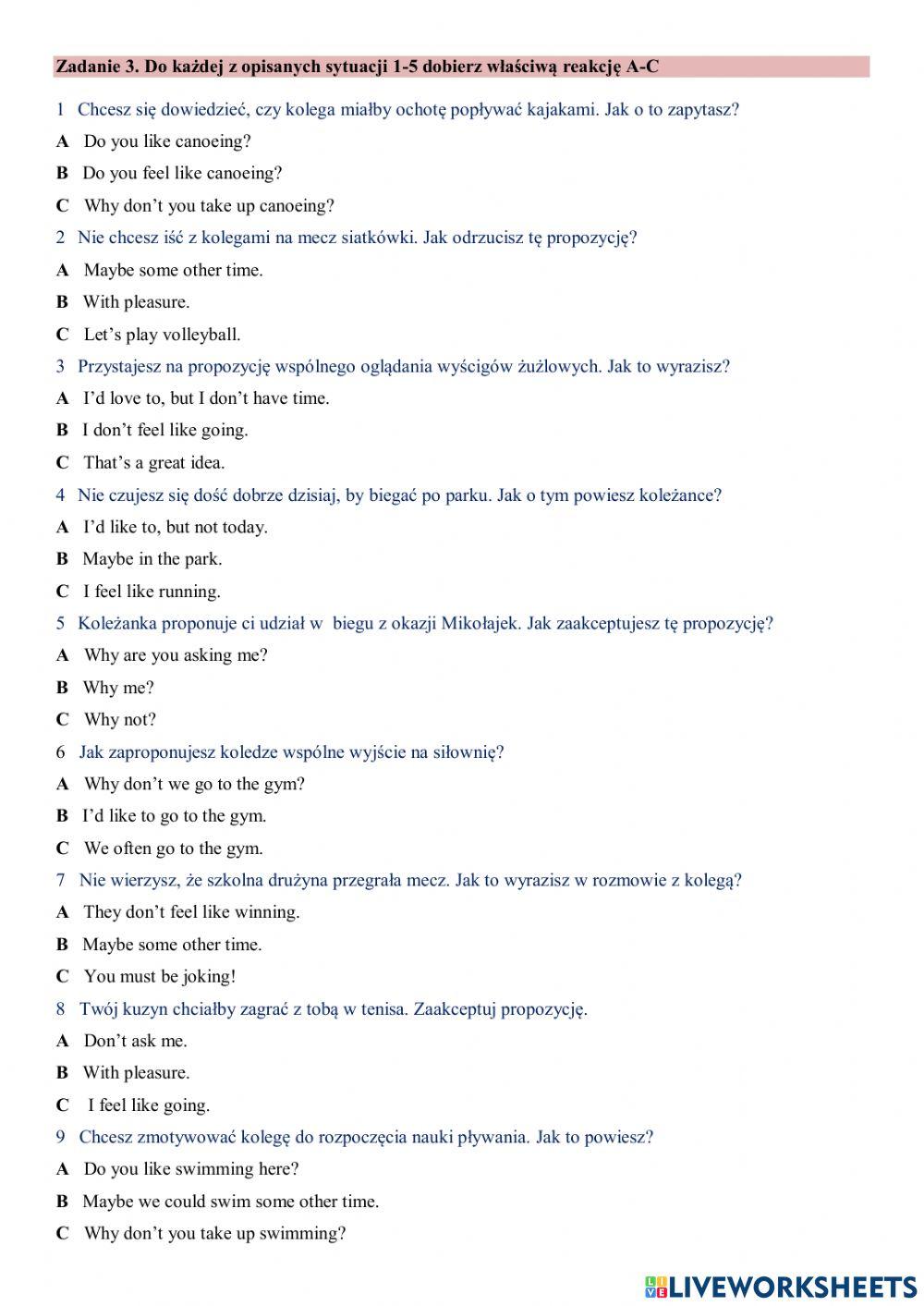 Test (Klasa 8, unit 10) Test (Klasa 8, unit 10)