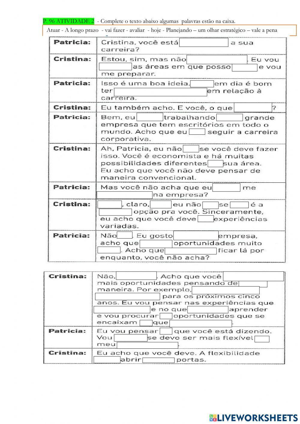 Presente do Indicativo