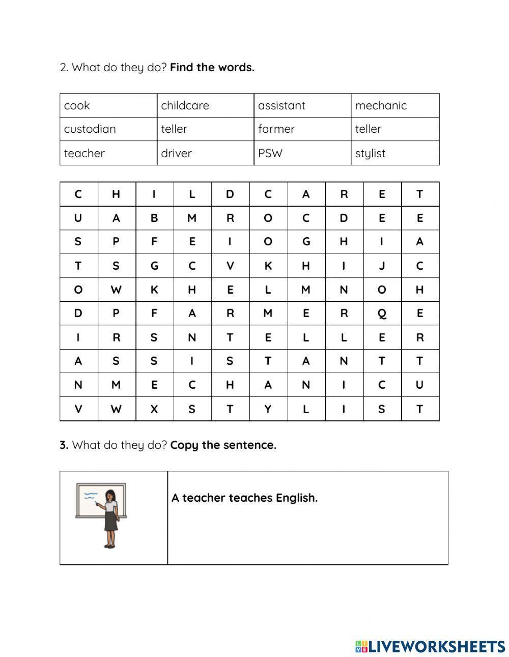 Work - What do you do? 2