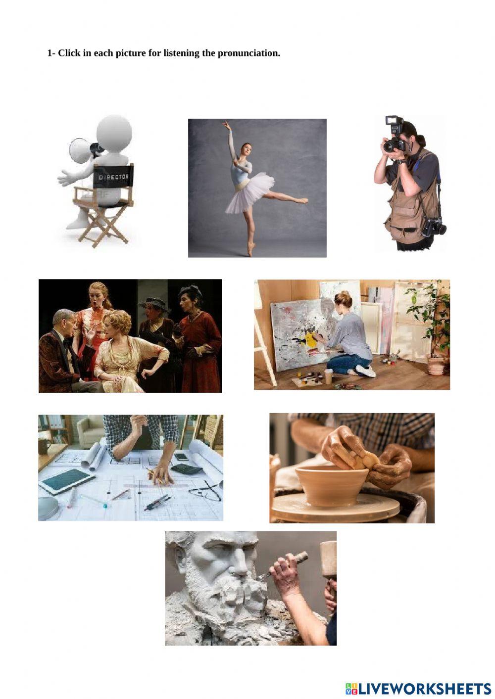 Arts Professions and cool-warm colors