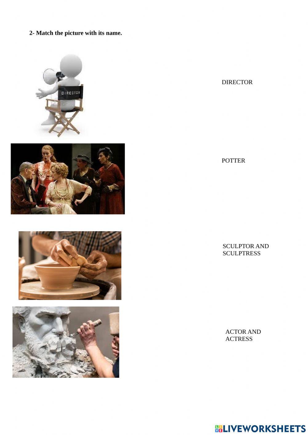 Arts Professions and cool-warm colors