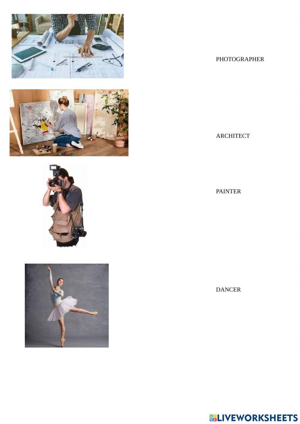 Arts Professions and cool-warm colors