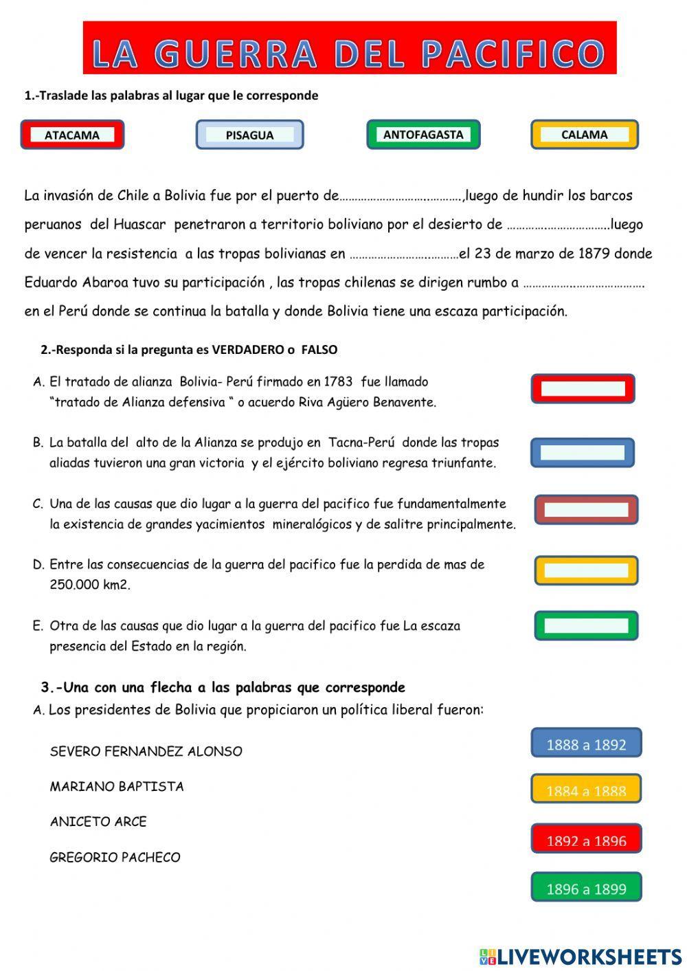 La guerra del pacifico