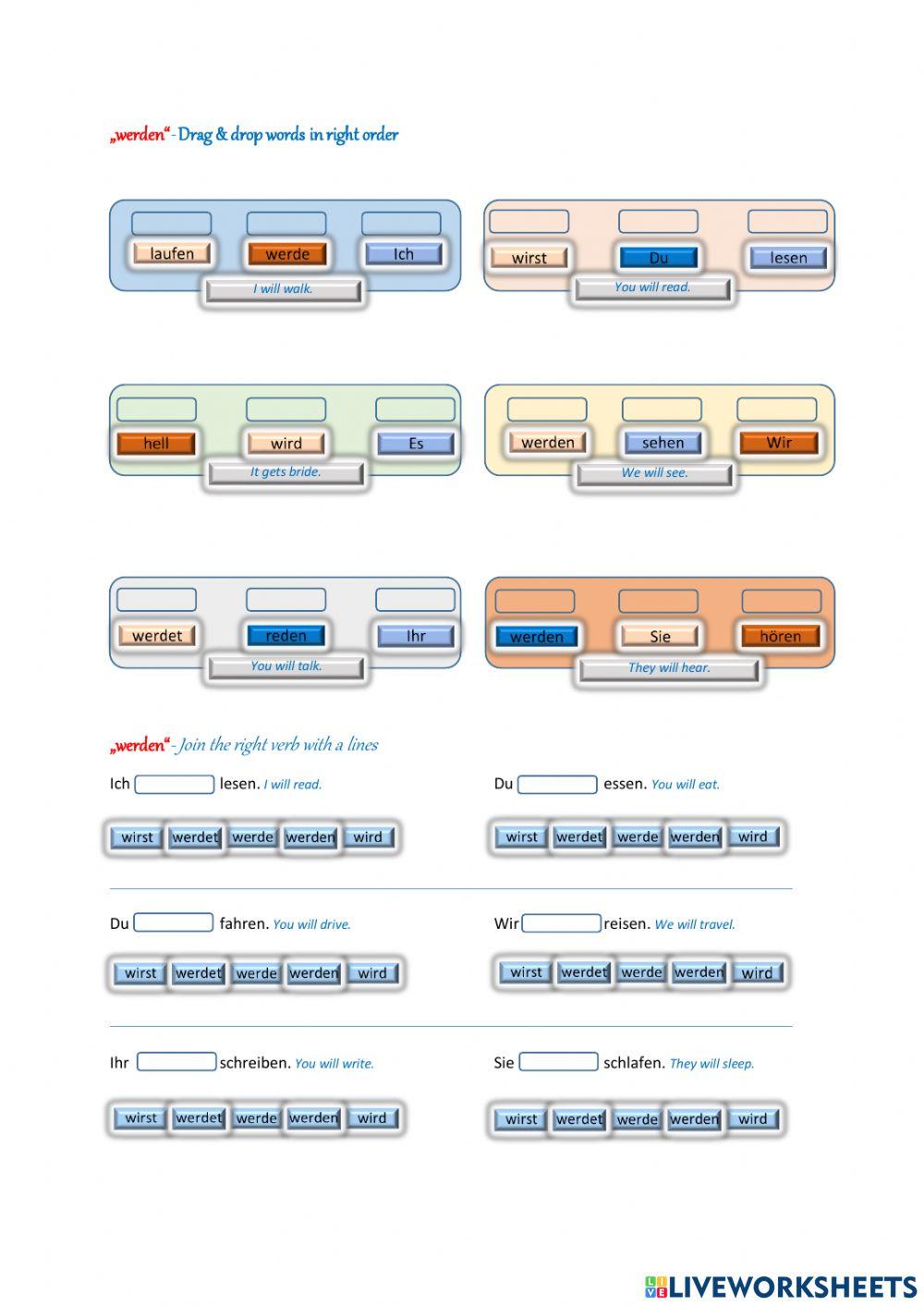 Modal verbs haben sein werden