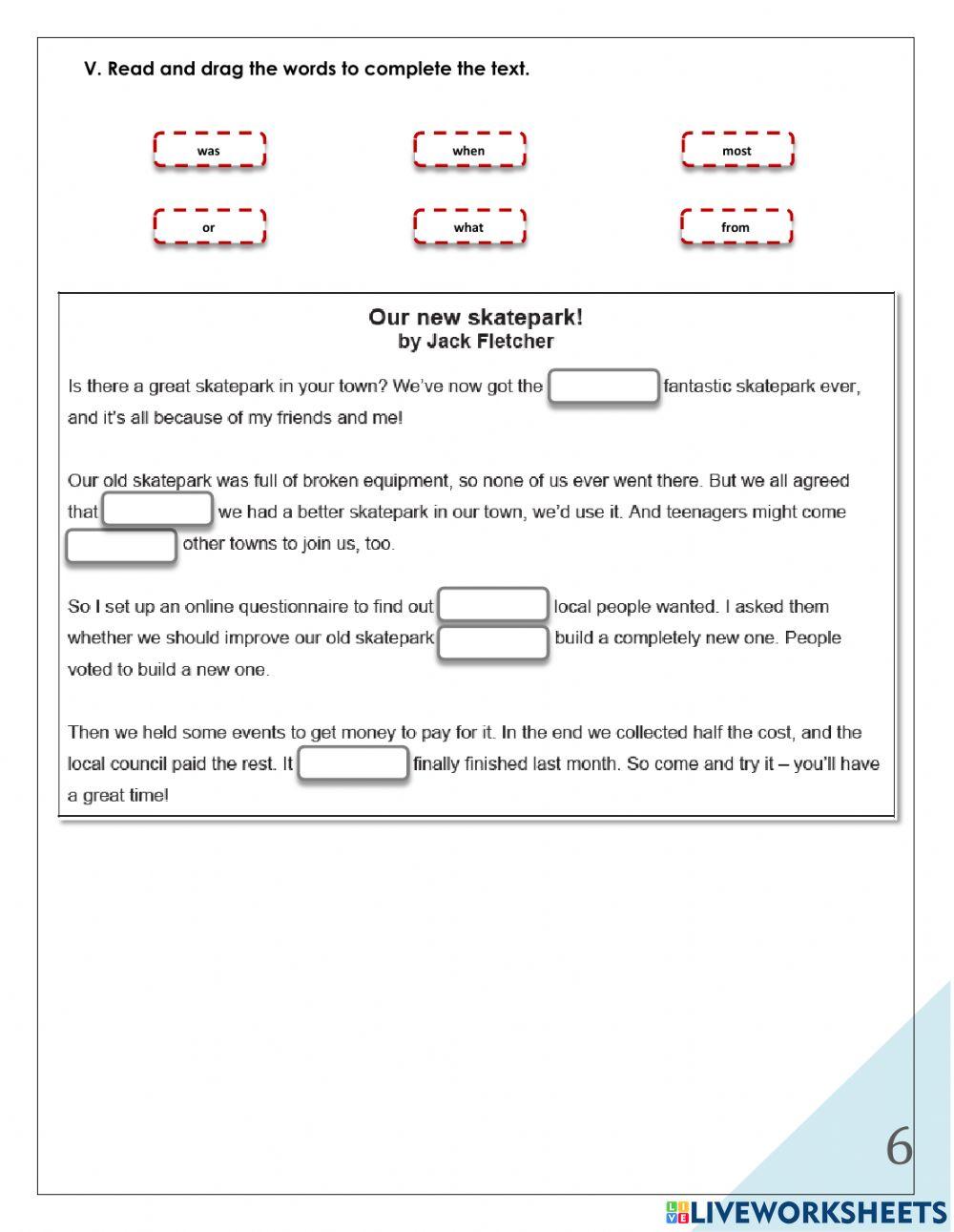 B2 Level, Reading Exam, 2nd TERM