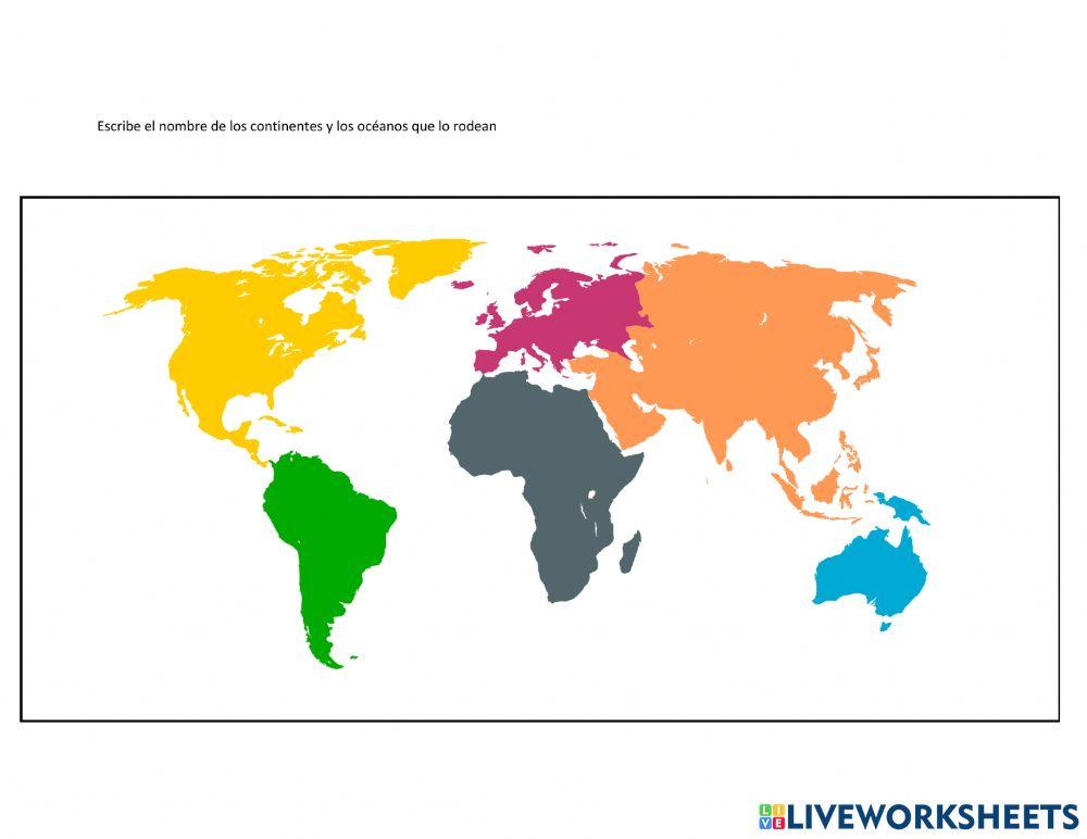 Los continentes y los oceanos