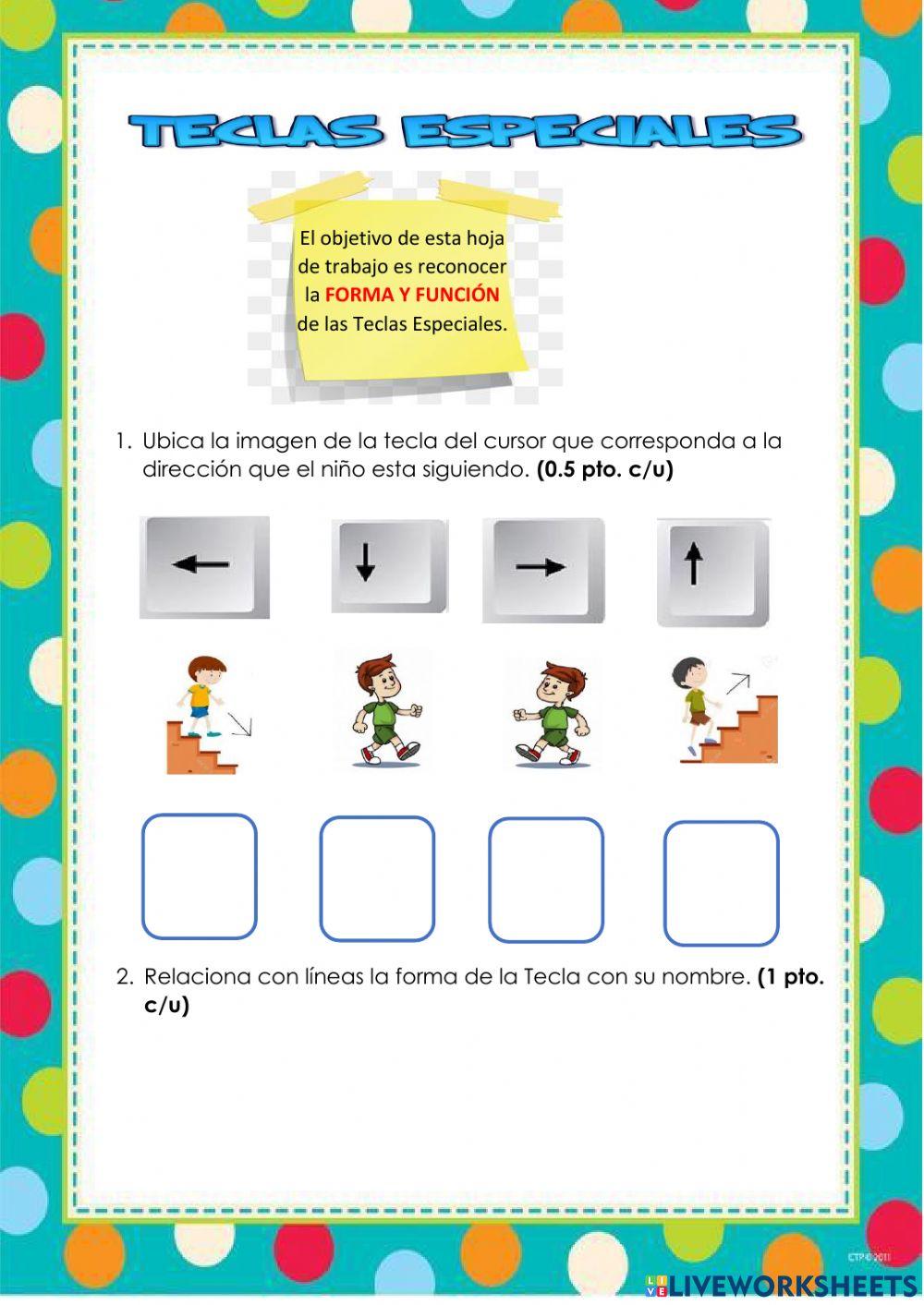 Teclas especiales Teclas especiales