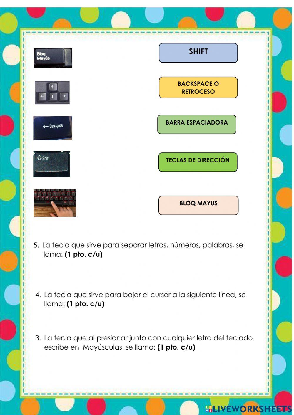 Teclas especiales Teclas especiales