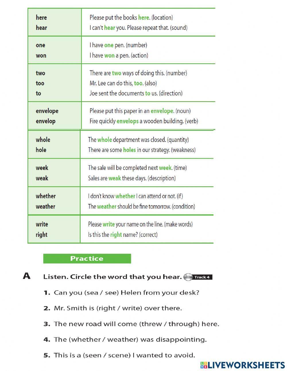 II PART. UNIT 1 AT THE OFFICE. MINI TEST. 