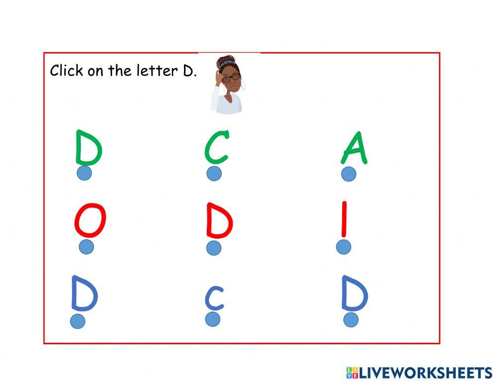 Identifying the letter D