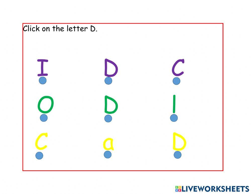 Identifying the letter D