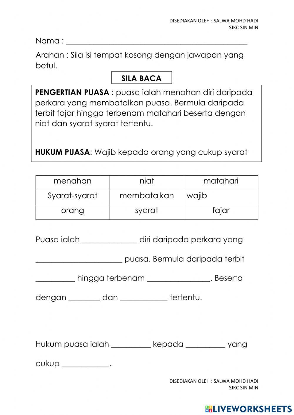 Ibadah puasa bulan ramadan