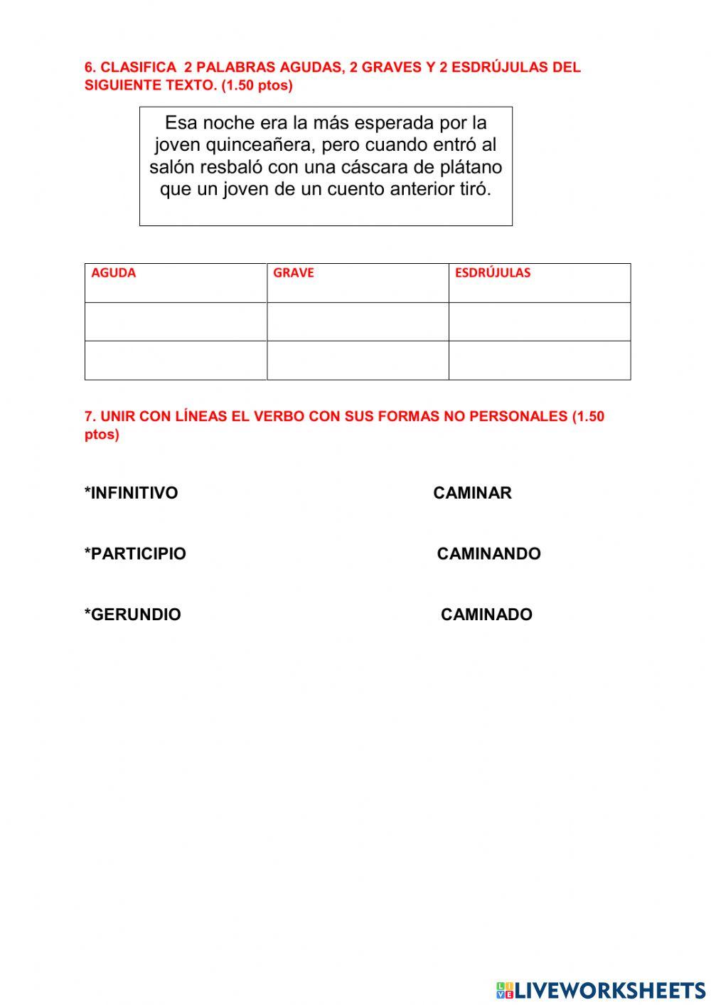 Prueba de admisión de lengua