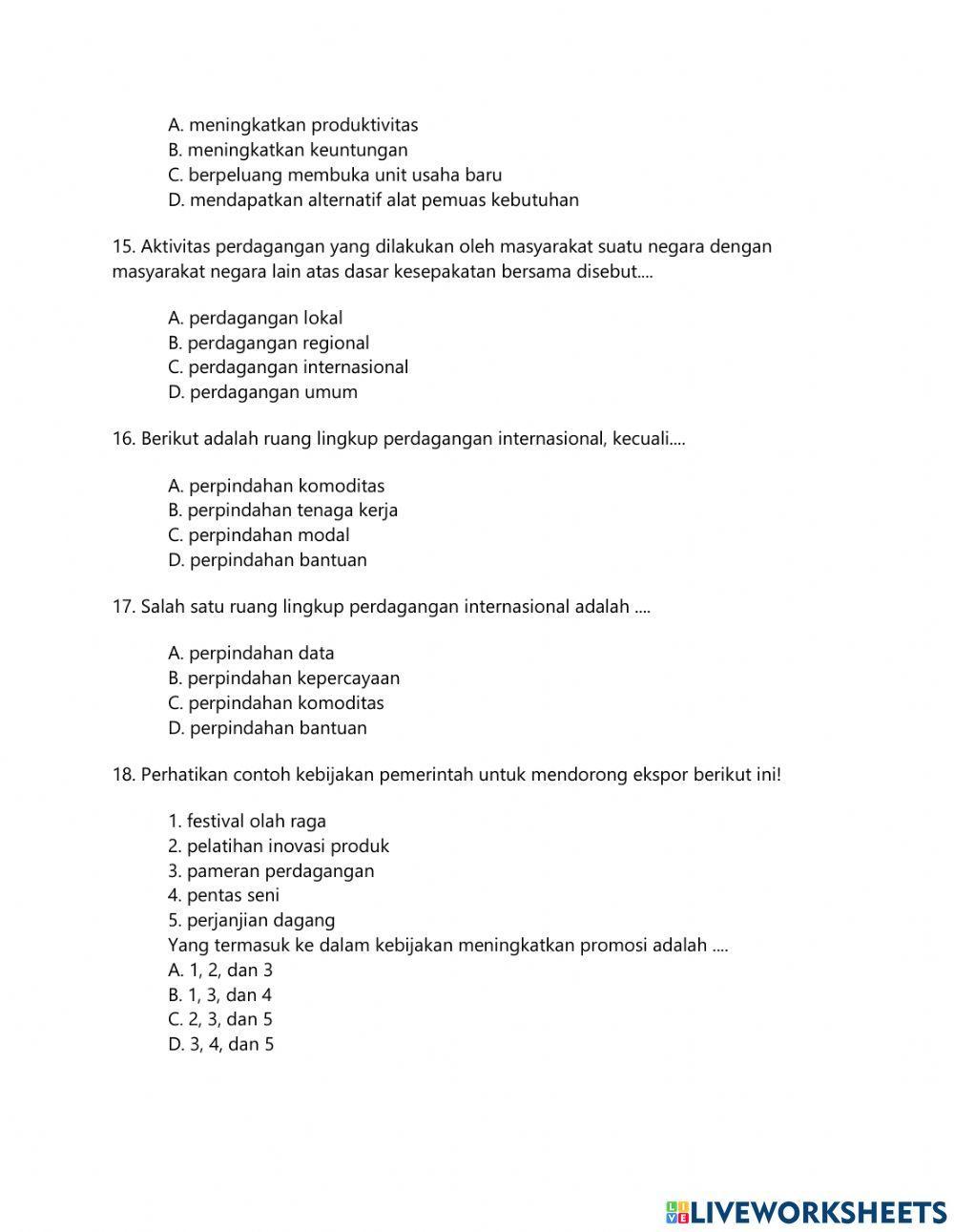 Keunggulan dan keterbatasan dalam permintaan dan penawaran sebagai pelaku ekonomi