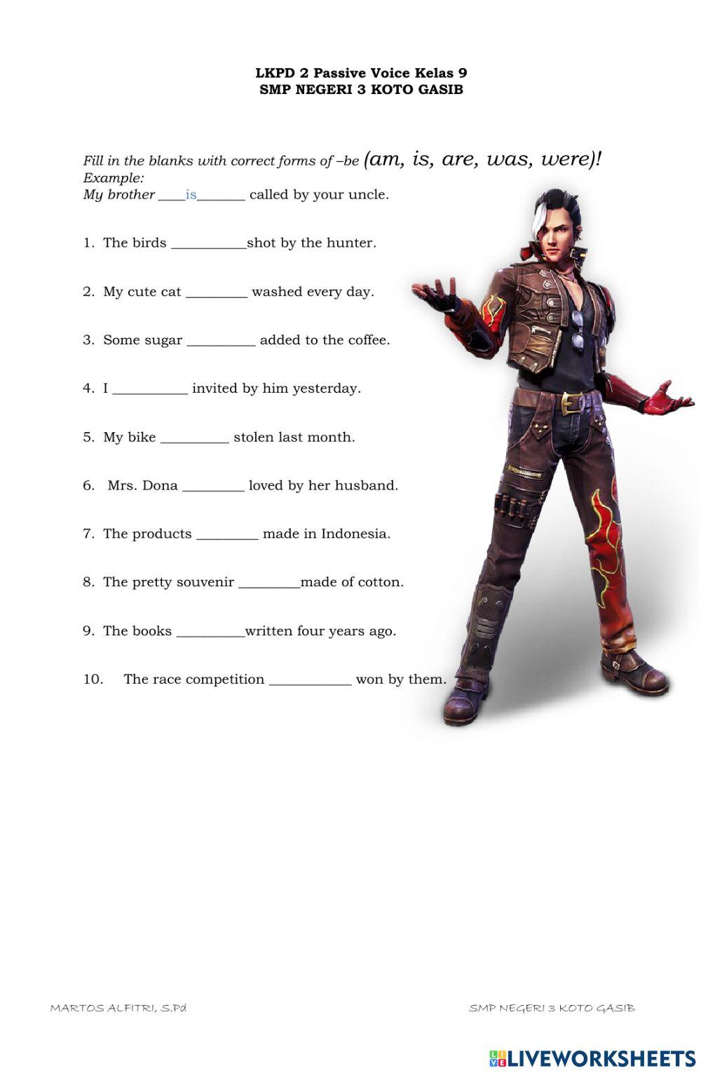 Lkpd passive voice 1 bahasa inggris smp kelas 9