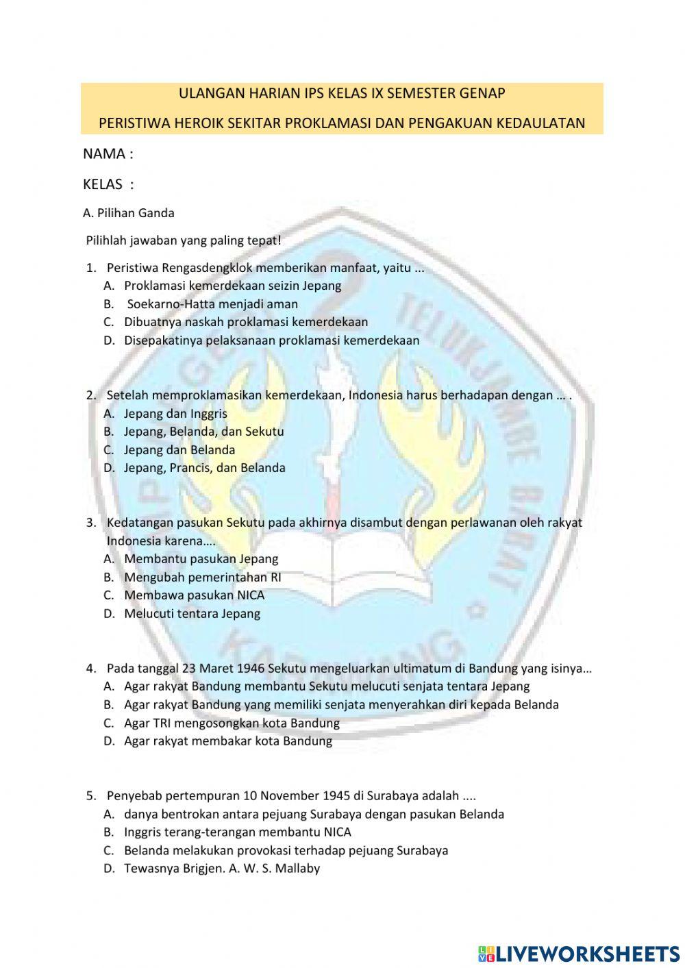 Peristiwa setelah Kemerdekaan RI