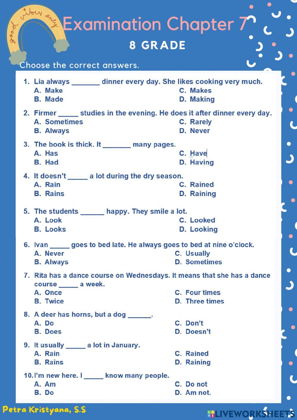 Chapter 7 - Simple Present Tense