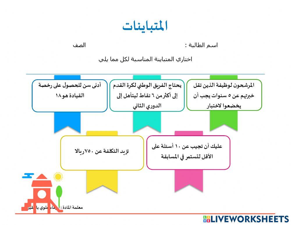 المتباينات