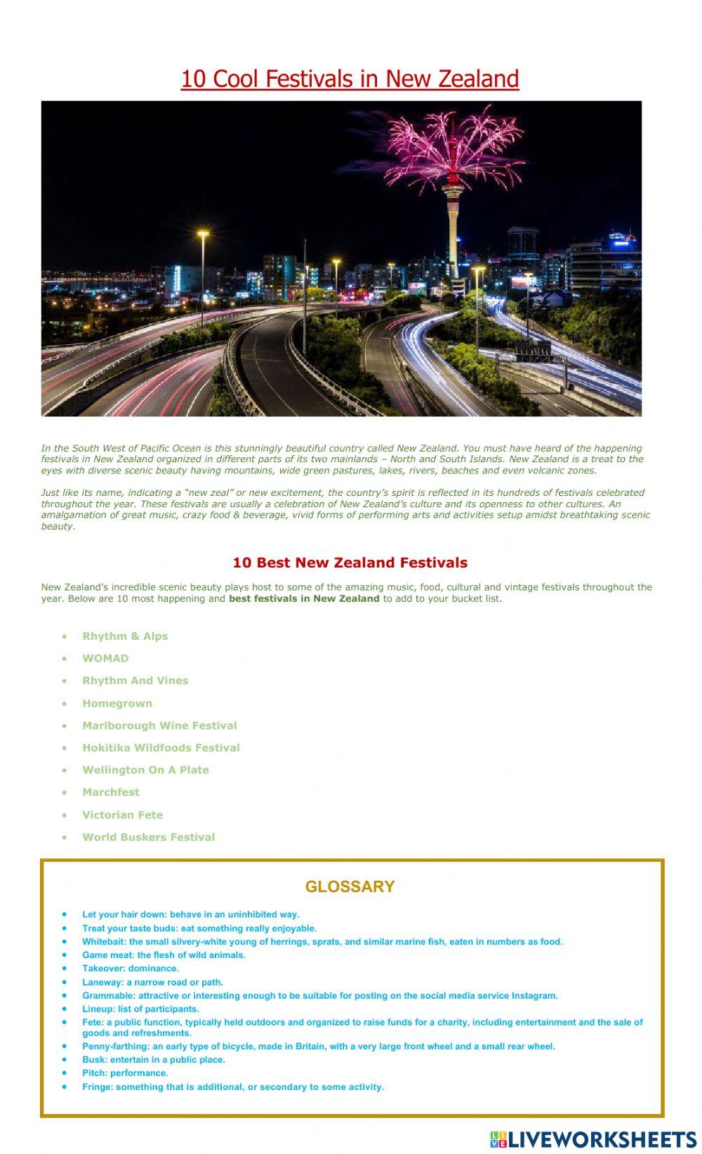 New Zealand's Festivals