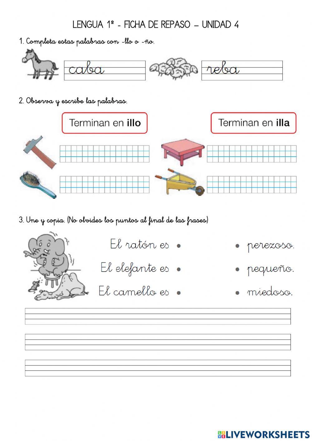 Repaso Lengua Unidad 4