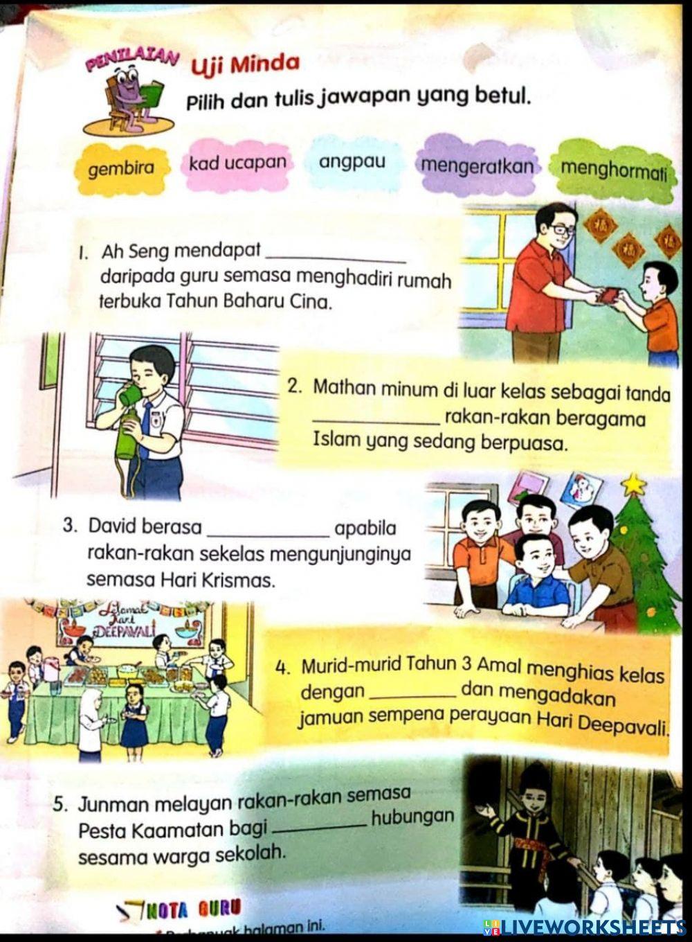 Latihan Moral Tahun 3