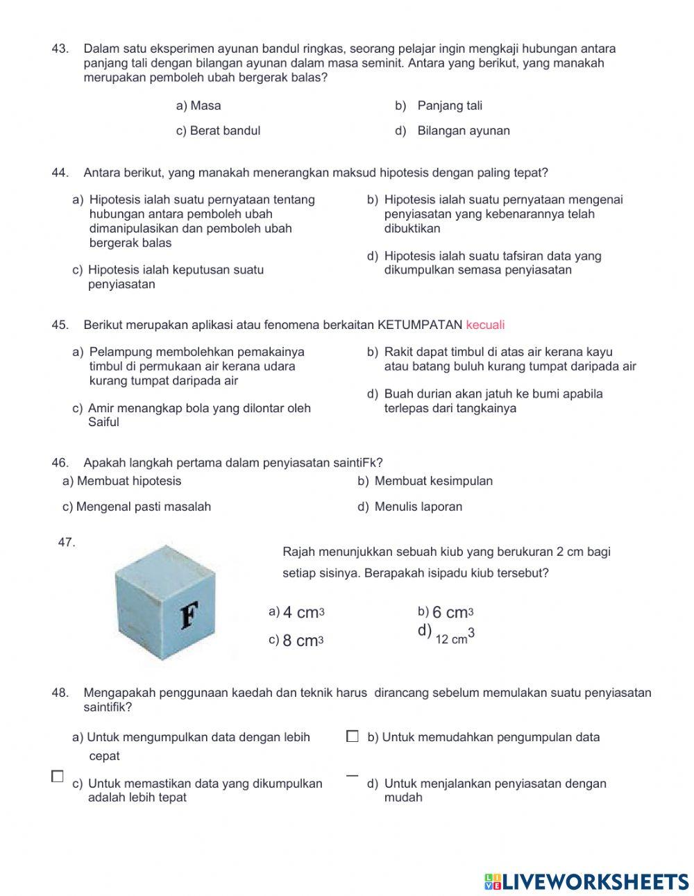 1.5 - 1.7  kssm sains t1