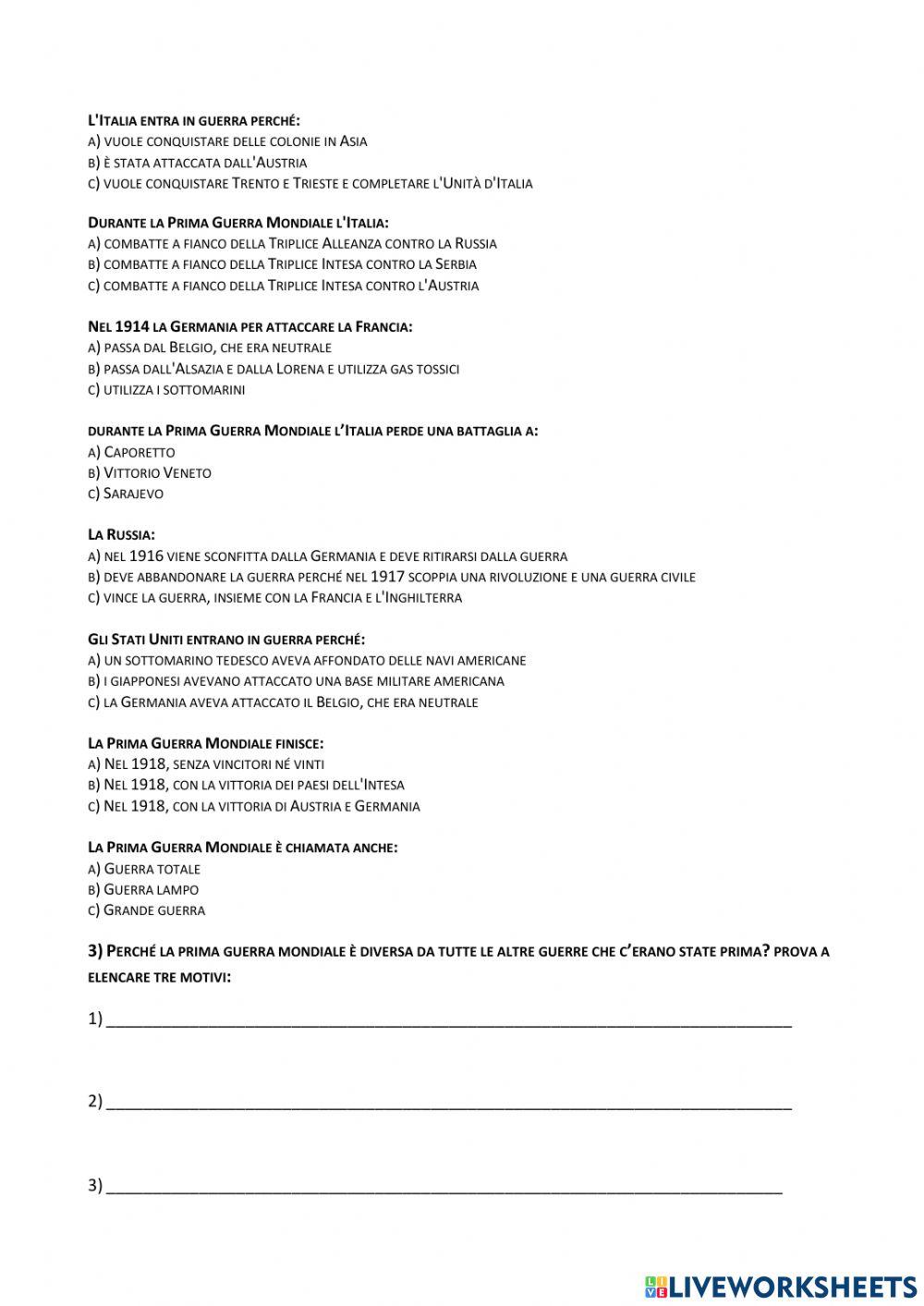 Prima guerra mondiale