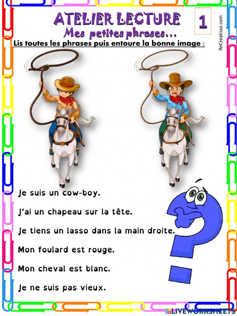 Mes petites phrases 1