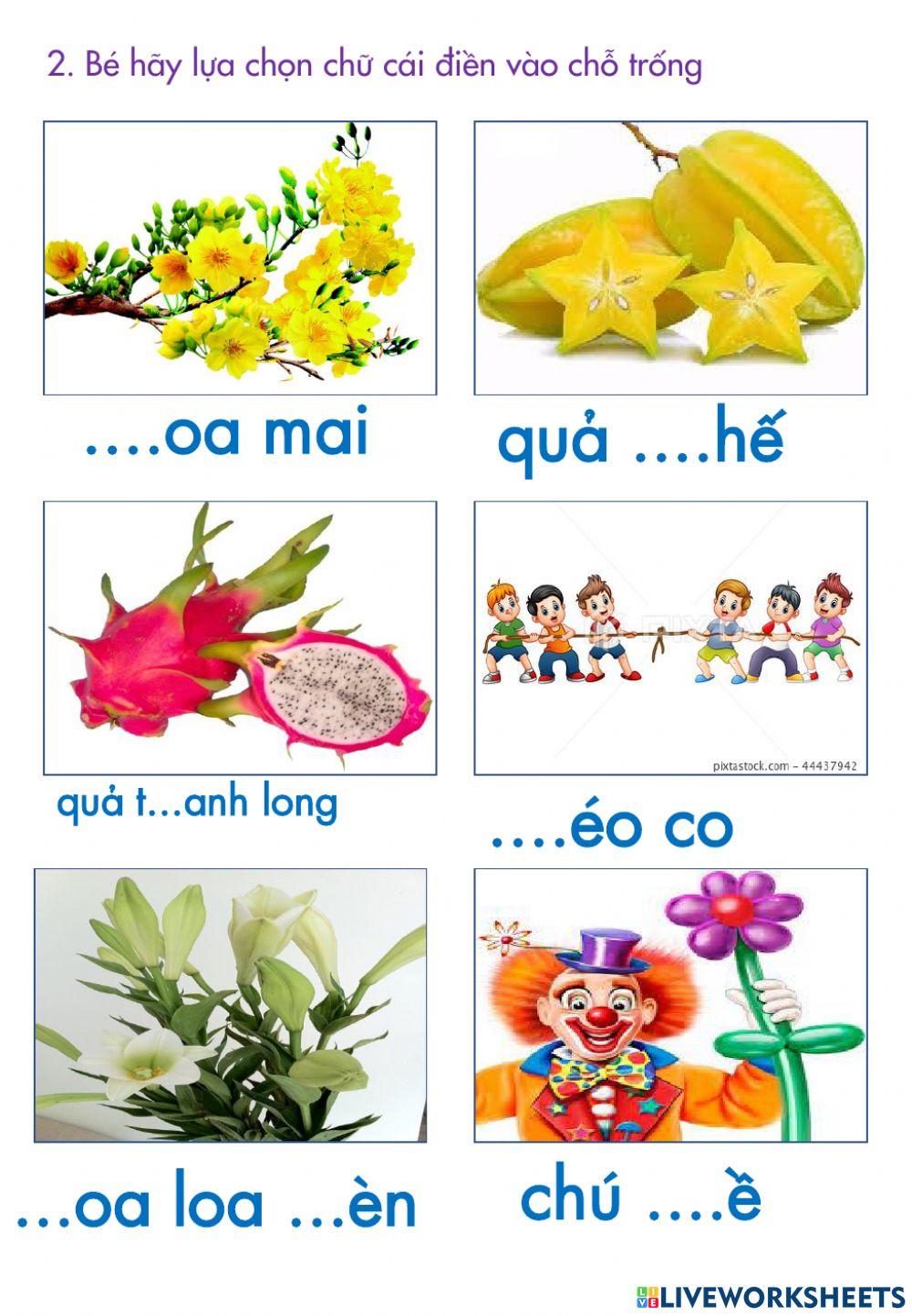 Trò chơi chữ cái h,k