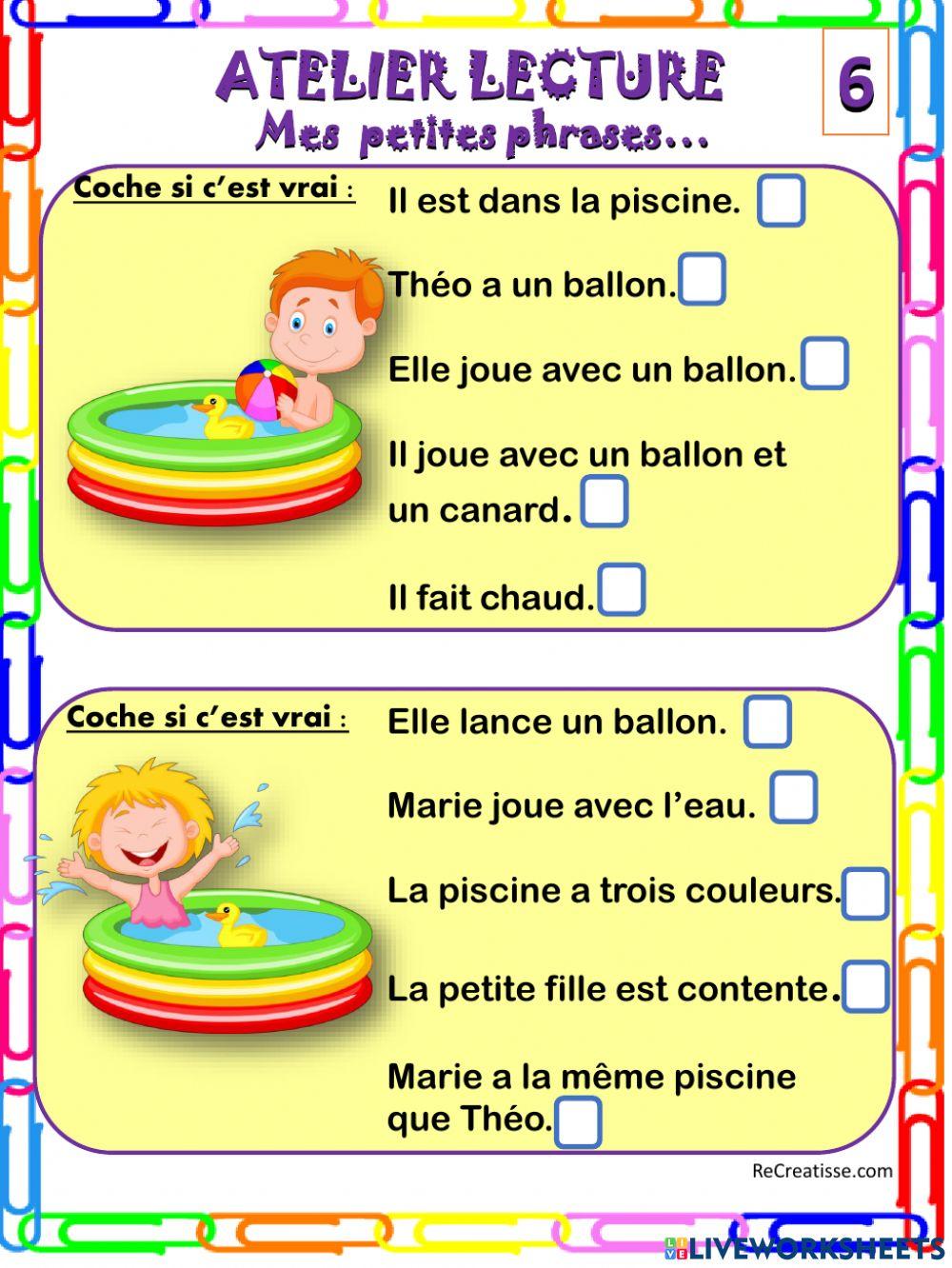 Mes petites phrases 6