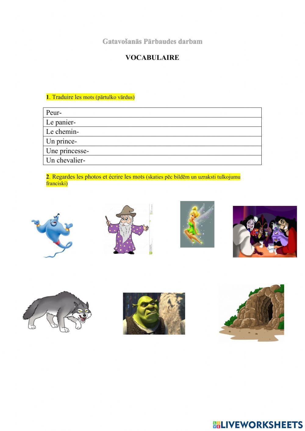 Les exercises Unité 5