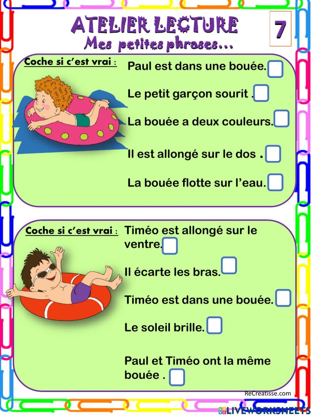 Mes petites phrases 7