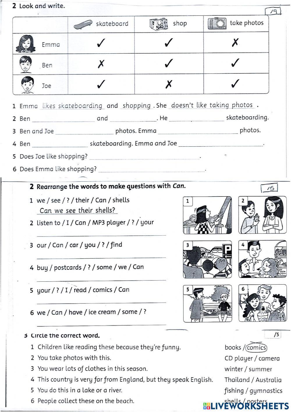 GRADE 3 FIRST TERM EXAM