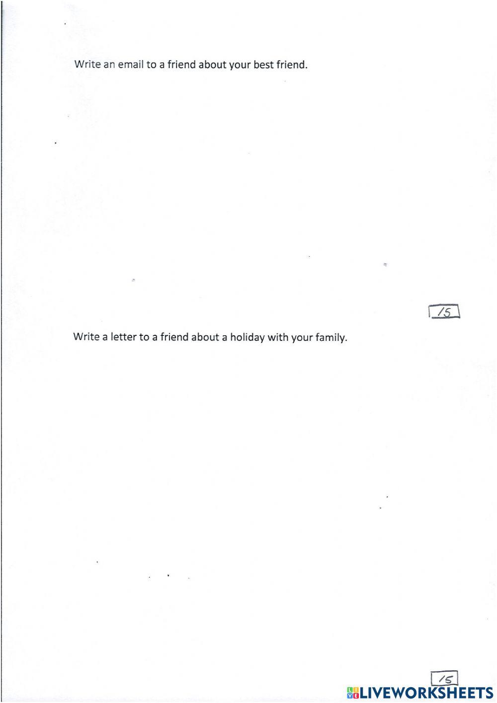 GRADE 3 FIRST TERM EXAM