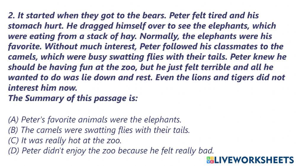 Summarizing passages