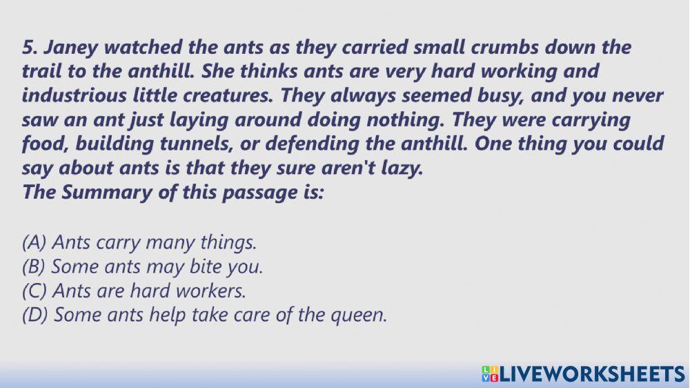 Summarizing passages