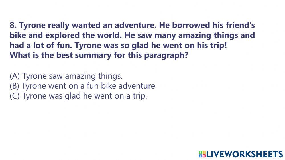 Summarizing passages