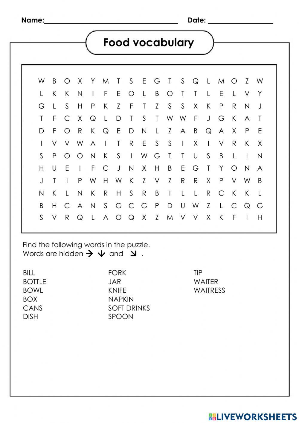 4759000 Food vocabulary practice Dorian Pagan Cruz