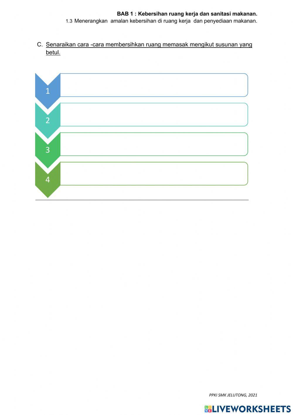 Amalan kebersihan ruang kerja & penyediaan makanan (ARAS TINGGI)