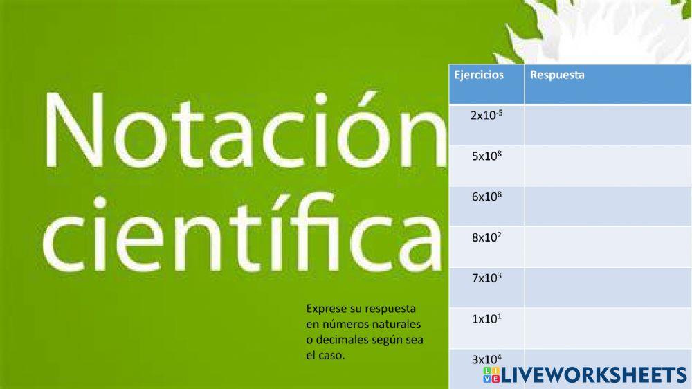 Notación científica 2